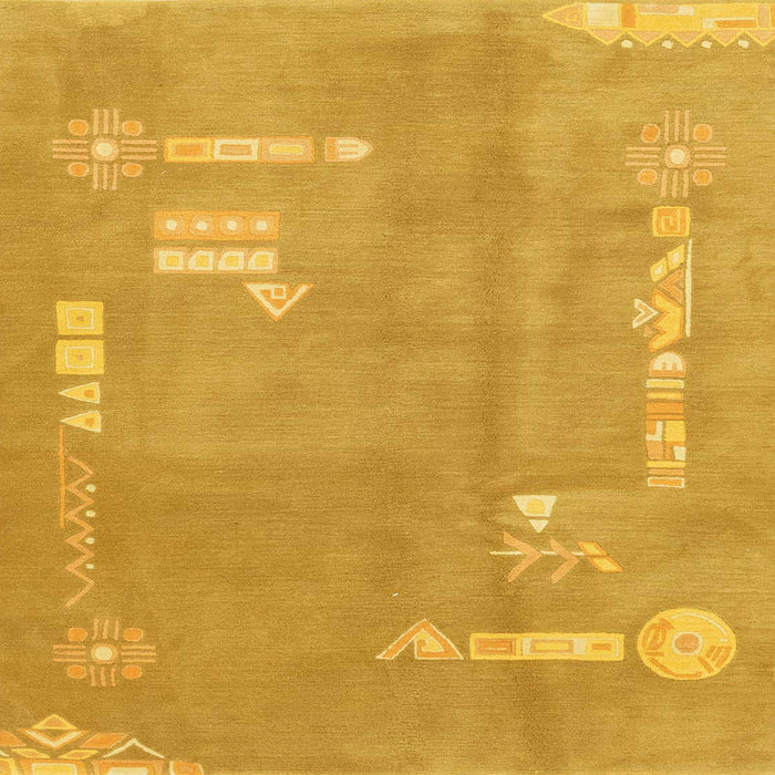 Square Abstract Orange Modern Rug, abs3583