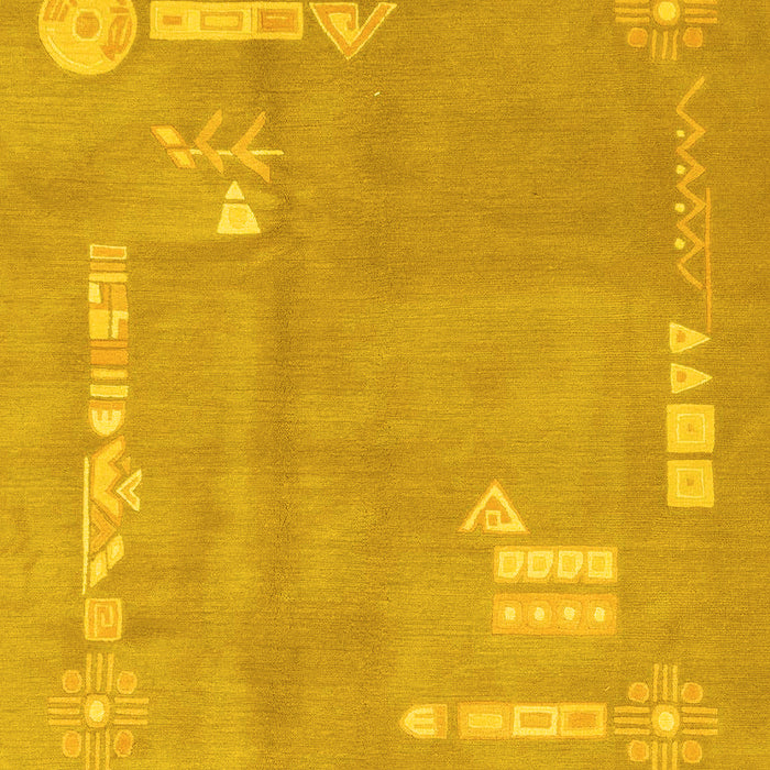 Abstract Yellow Modern Rug, abs3583yw