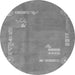 Round Abstract Gray Modern Rug, abs3583gry