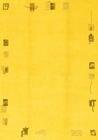 Solid Yellow Modern Rug, abs3584yw