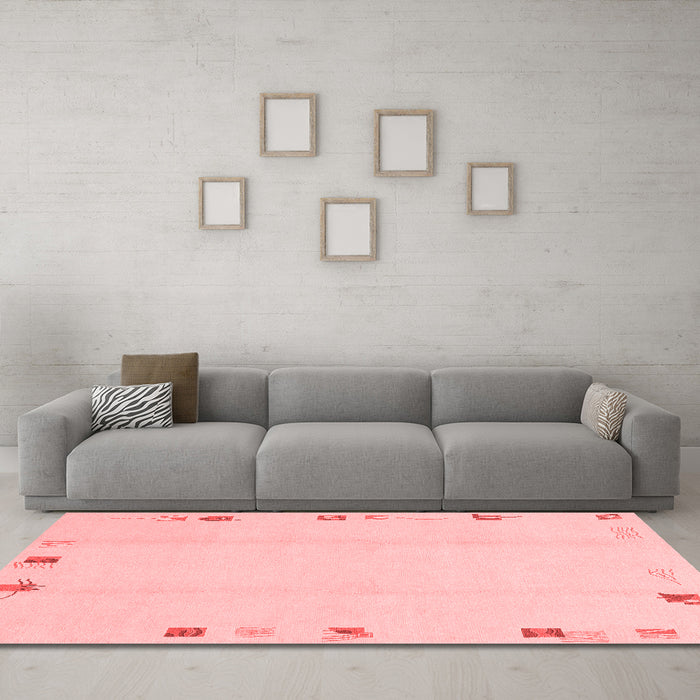 Modern Red Washable Rugs