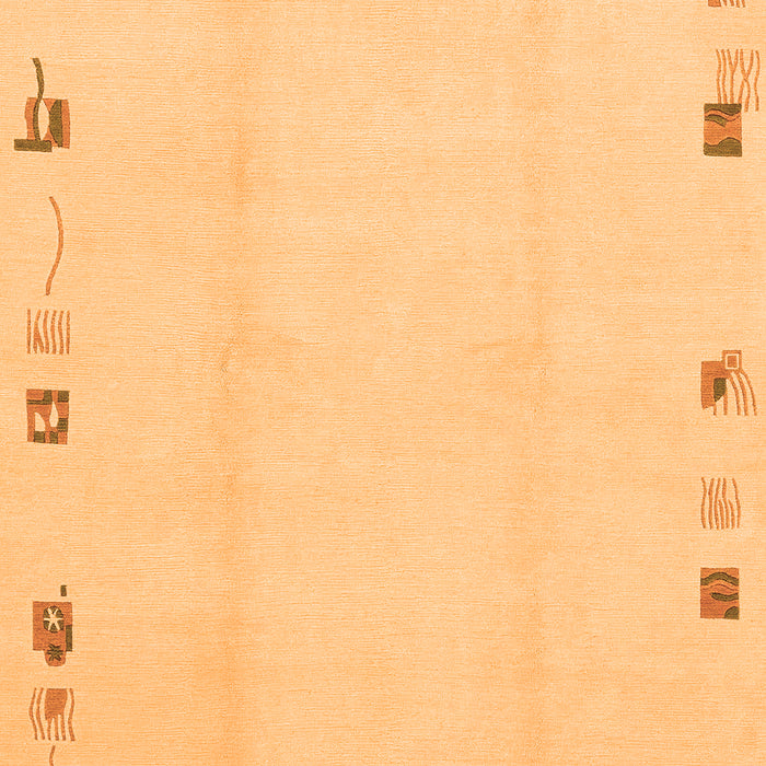 Machine Washable Solid Orange Modern Area Rugs, wshabs3584org