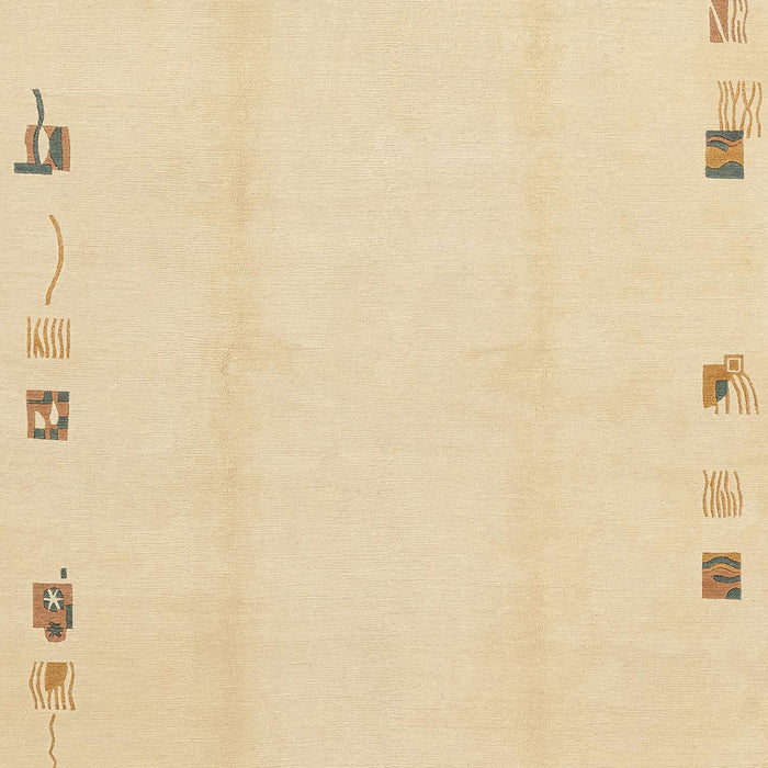 Machine Washable Abstract Brown Gold Rug, wshabs3584