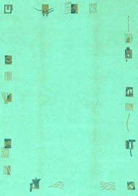 Solid Turquoise Modern Rug, abs3584turq