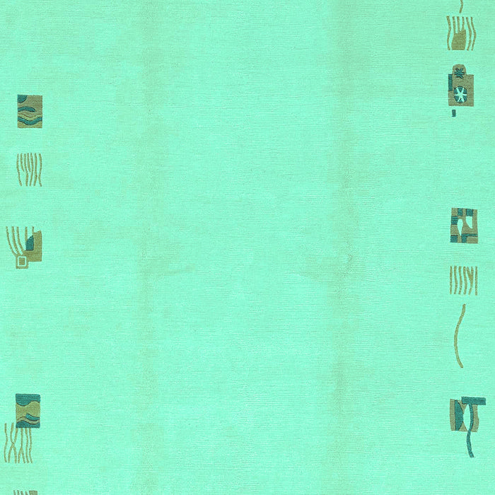 Machine Washable Solid Turquoise Modern Area Rugs, wshabs3584turq