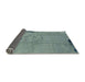 Sideview of Abstract Dark Sea Green Modern Rug, abs3585