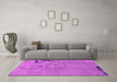 Machine Washable Abstract Pink Modern Rug in a Living Room, wshabs3585pnk