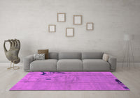 Machine Washable Abstract Pink Modern Rug, wshabs3585pnk