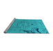 Sideview of Machine Washable Abstract Light Blue Modern Rug, wshabs3585lblu