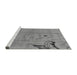 Sideview of Machine Washable Abstract Gray Modern Rug, wshabs3585gry