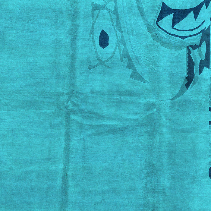 Machine Washable Abstract Light Blue Modern Rug, wshabs3585lblu