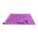 Sideview of Machine Washable Abstract Pink Modern Rug, wshabs3585pnk