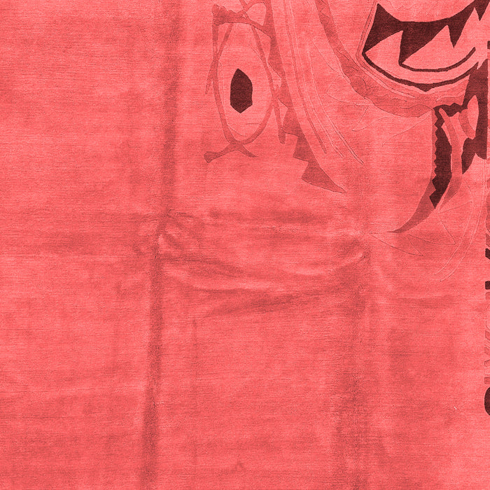 Abstract Red Modern Area Rugs