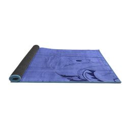 Sideview of Abstract Blue Modern Rug, abs3585blu