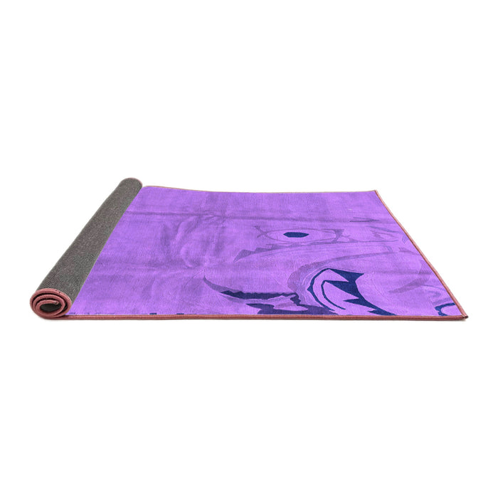 Sideview of Abstract Purple Modern Rug, abs3585pur