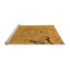 Sideview of Machine Washable Abstract Orange Modern Area Rugs, wshabs3585org