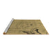 Sideview of Machine Washable Abstract Brown Modern Rug, wshabs3585brn