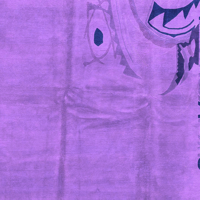 Machine Washable Abstract Purple Modern Area Rugs, wshabs3585pur