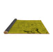 Sideview of Abstract Yellow Modern Rug, abs3585yw