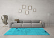 Machine Washable Abstract Light Blue Modern Rug in a Living Room, wshabs3585lblu