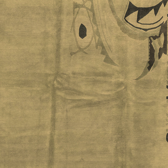 Machine Washable Abstract Brown Modern Rug, wshabs3585brn