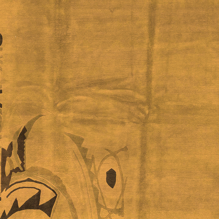 Machine Washable Abstract Orange Modern Area Rugs, wshabs3585org