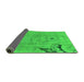 Sideview of Abstract Green Modern Rug, abs3585grn