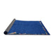 Sideview of Abstract Ocean Blue Modern Rug, abs3586