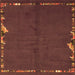 Square Abstract Orange Modern Rug, abs3586org