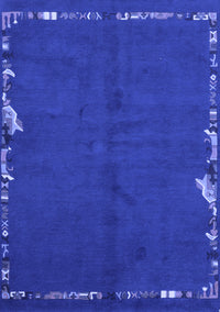 Abstract Blue Modern Rug, abs3586blu