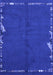 Abstract Blue Modern Rug, abs3586blu