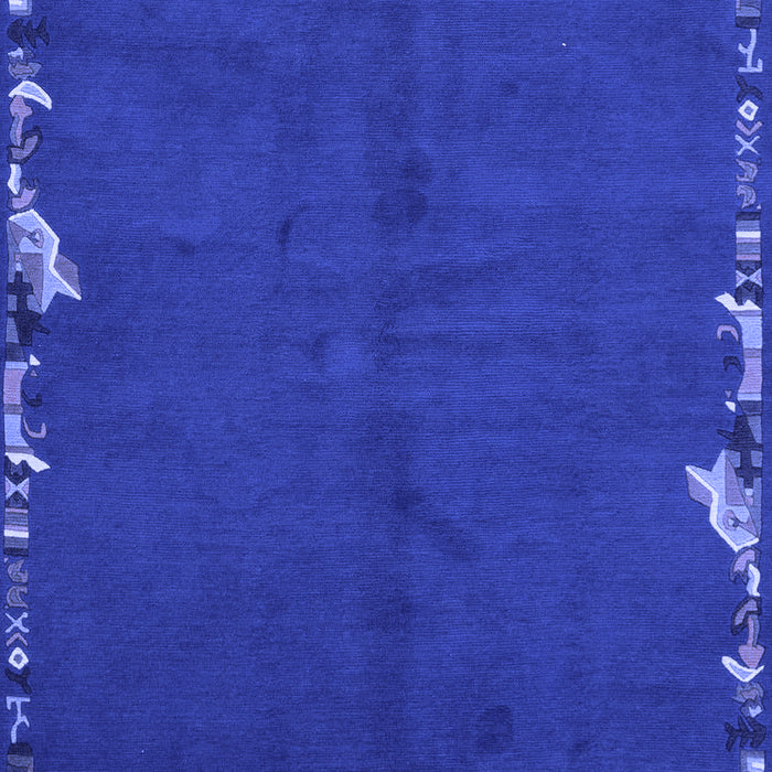 Abstract Blue Modern Rug, abs3586blu