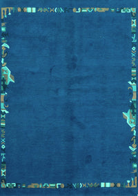 Abstract Turquoise Modern Rug, abs3586turq