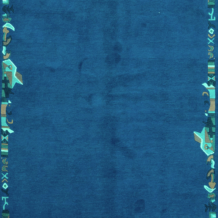 Abstract Turquoise Modern Rug, abs3586turq