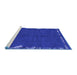 Sideview of Machine Washable Abstract Blue Modern Rug, wshabs3586blu