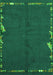 Machine Washable Abstract Green Modern Area Rugs, wshabs3586grn