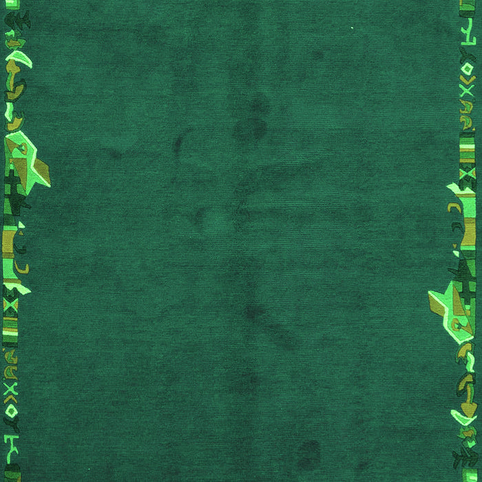 Machine Washable Abstract Green Modern Area Rugs, wshabs3586grn