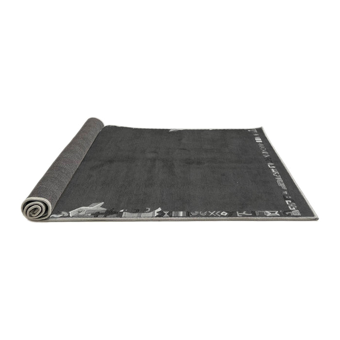 Sideview of Abstract Gray Modern Rug, abs3586gry