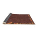 Sideview of Abstract Orange Modern Rug, abs3586org