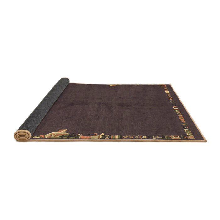Sideview of Abstract Brown Modern Rug, abs3586brn