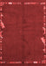 Abstract Red Modern Area Rugs