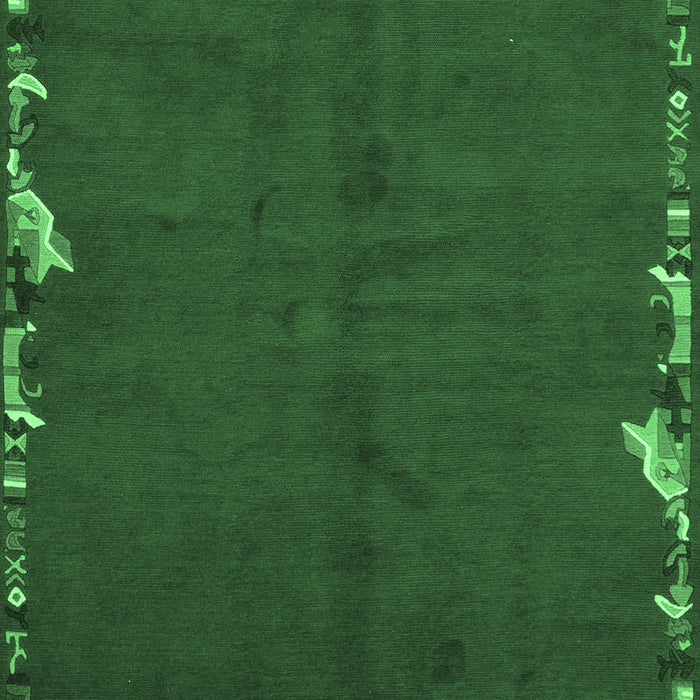 Machine Washable Abstract Emerald Green Modern Area Rugs, wshabs3586emgrn