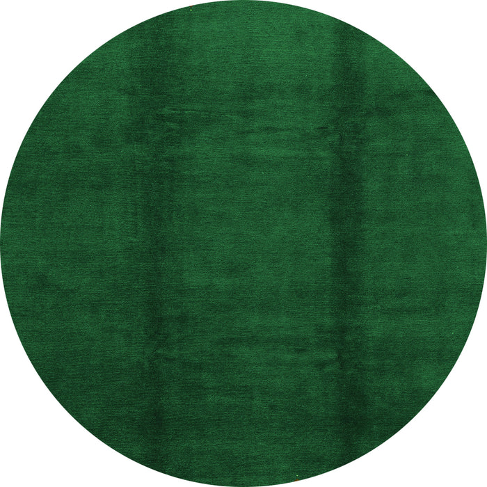 Round Abstract Green Modern Rug, abs3587grn