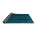 Sideview of Abstract Turquoise Modern Rug, abs3587turq