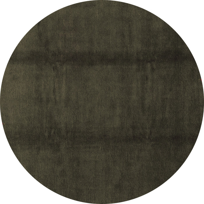 Round Abstract Brown Modern Rug, abs3587brn