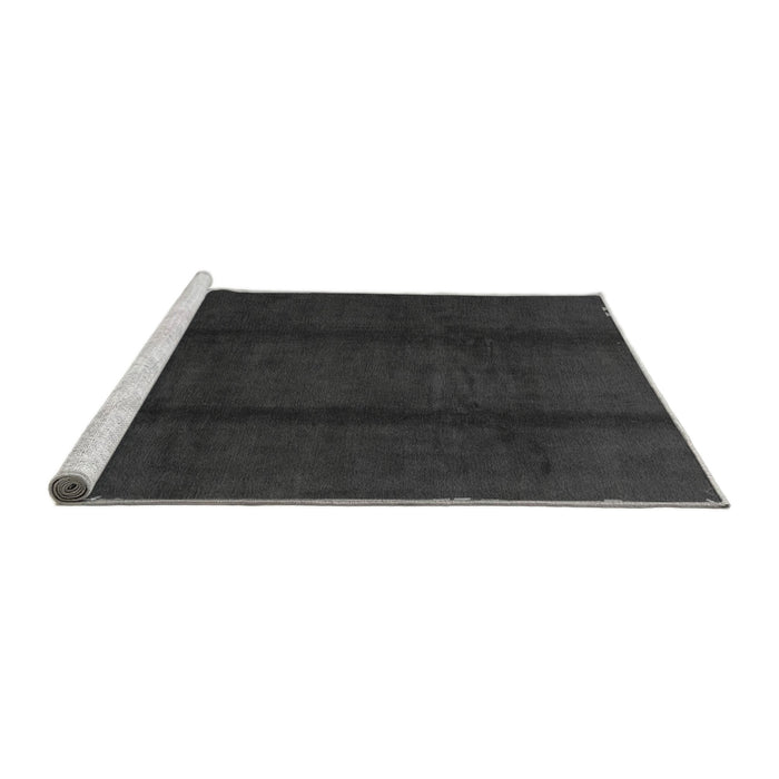 Sideview of Machine Washable Abstract Gray Modern Rug, wshabs3587gry