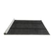 Sideview of Machine Washable Abstract Gray Modern Rug, wshabs3587gry