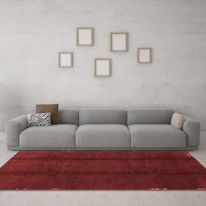 Modern Red Washable Rugs
