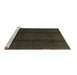 Sideview of Machine Washable Abstract Brown Modern Rug, wshabs3587brn