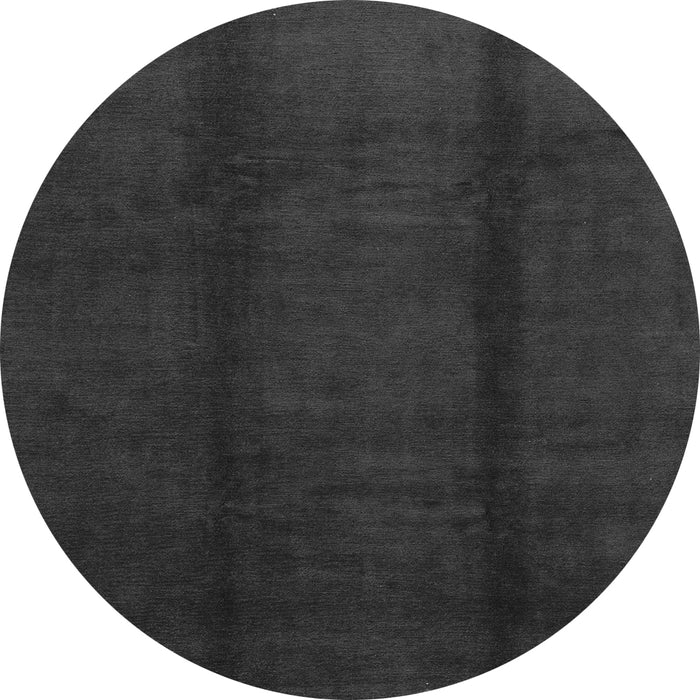 Round Machine Washable Abstract Gray Modern Rug, wshabs3587gry